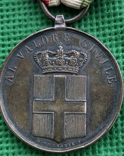 Medaglia Bronzo Valore Civile  Valor Medagliere Cremona 1896