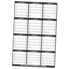 2027 Wall Calendar - 2027 Yearly 22.8" x 34.4" Yearly Wall Calendar 2027 - Gray