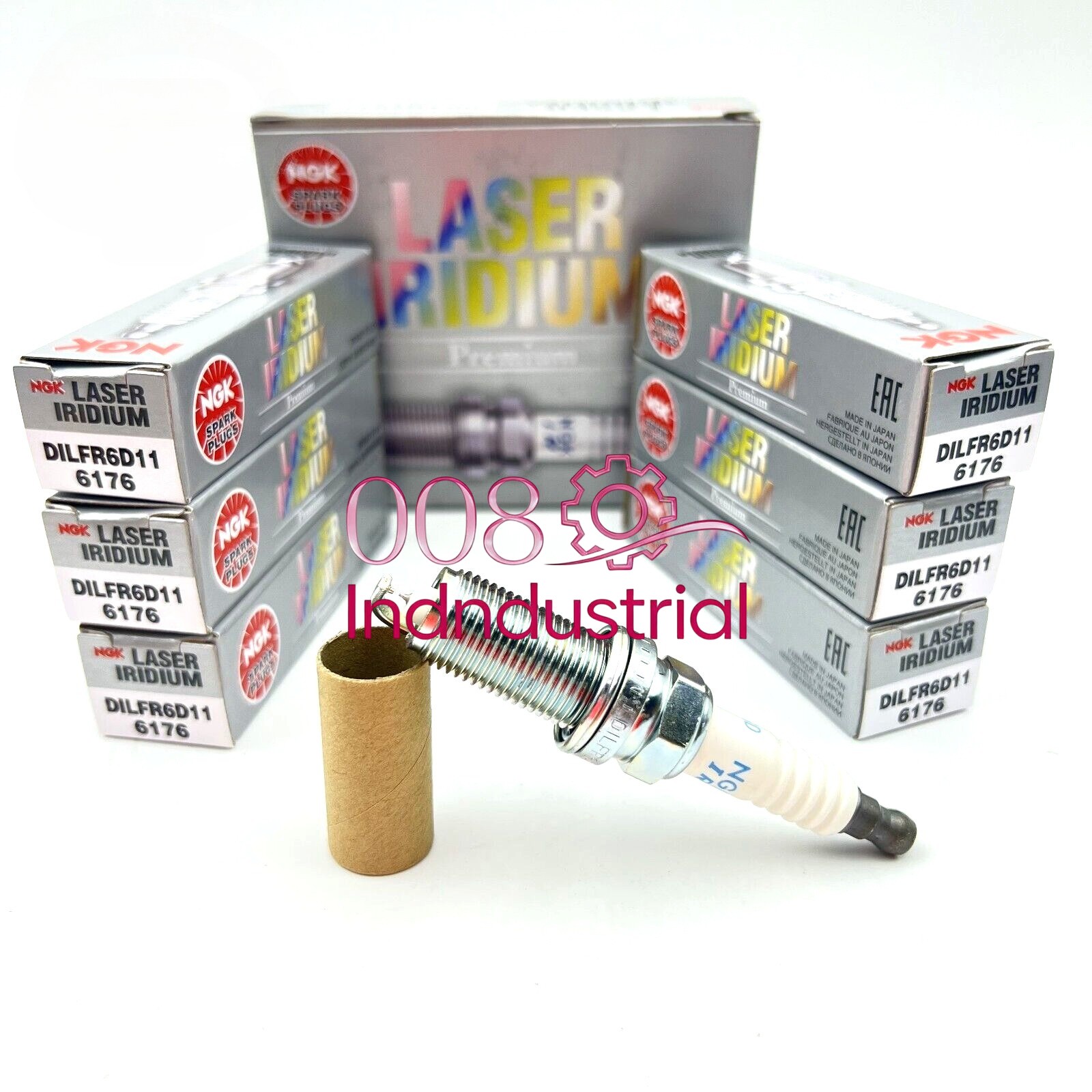 6x NGK 6176 DILFR6D11 Laser Iridium Spark Plug Gap 0.044 For 3.5L