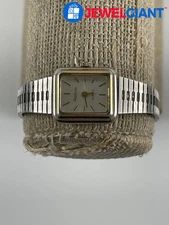 ARMITRON WATCH SILVER-TONE STAINLESS STEEL NEEDS BATTERY 7 INCH #FL856