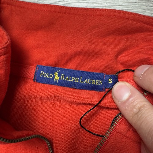 Ralph Lauren Polo BIG Horse GIRLS Size 8-10 Small Orange And Blue 1/4 Zip - Picture 3 of 5