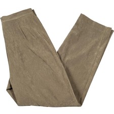 Vintage 80s 90s Dress Pants 10P Olive Green Straight Leg Corpcore Career Office