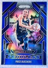 2025 WNBA Panini Prizm 🔵 True Blue Fearless #13 PAIGE BUECKERS /49 RC Wings