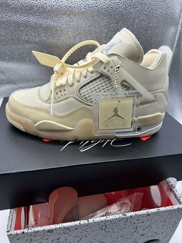 Air Jordan 4 Off-white Sail Uk 4 - Picture 1 of 7