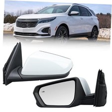 Driver Side Mirror Compatible with 2018-2024 Chevy Equinox GMC L-8Pins White