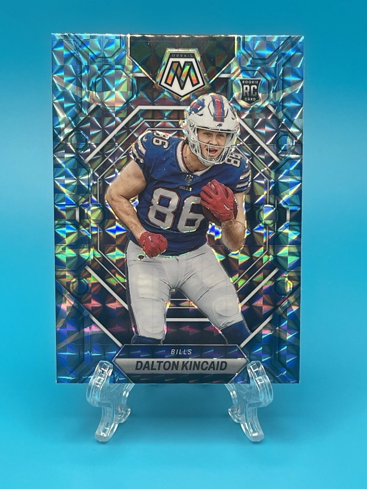 2023 Panini Mosaic Dalton Kincaid #305 Reactive Blue Mosaic (RC)