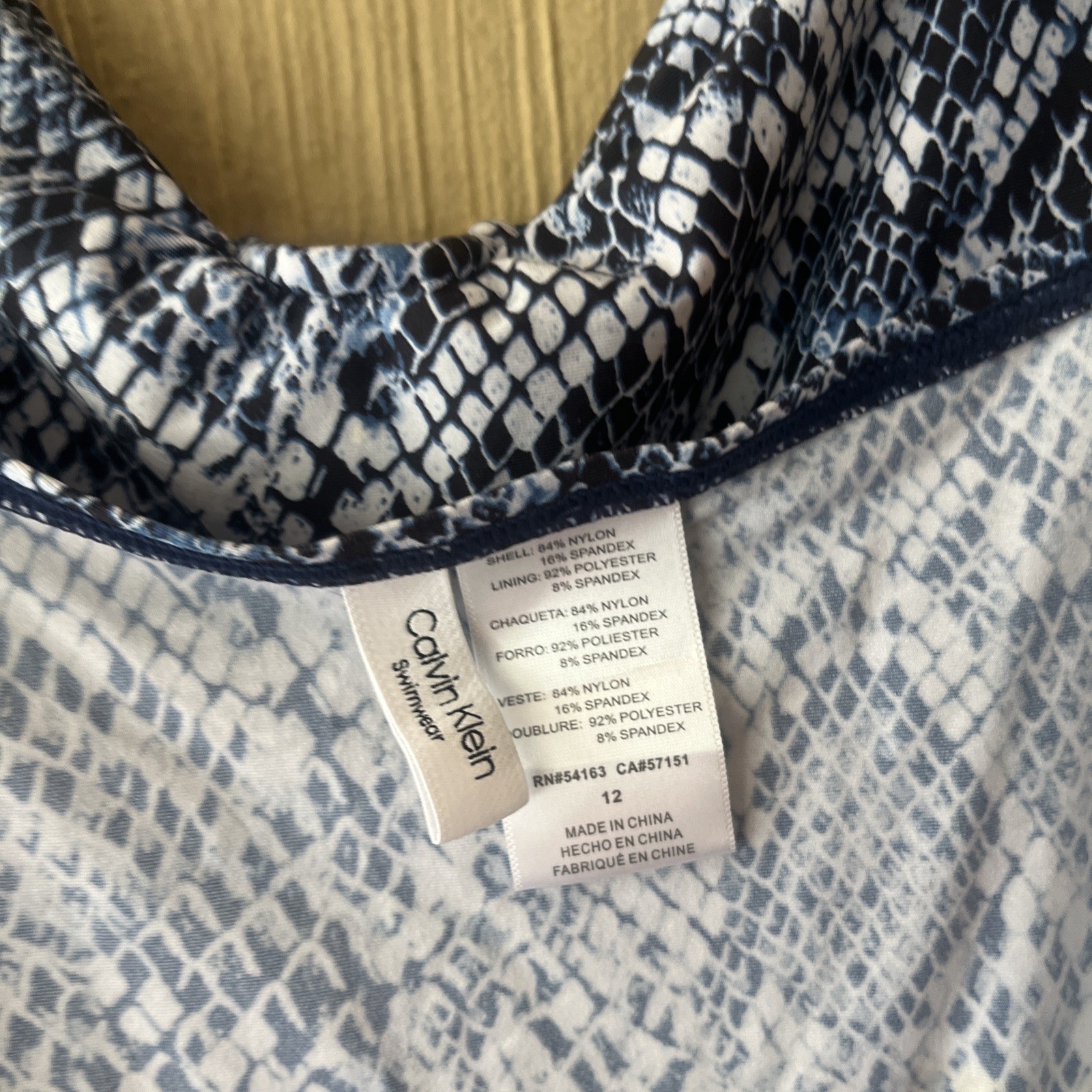 Calvin Klein Women's Python snake Print Blue  One… - image 9