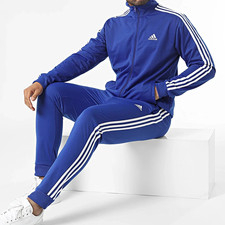 adidas Men's Basics 3-Stripes Tricot Track Suit Jacket  Pant IC6761