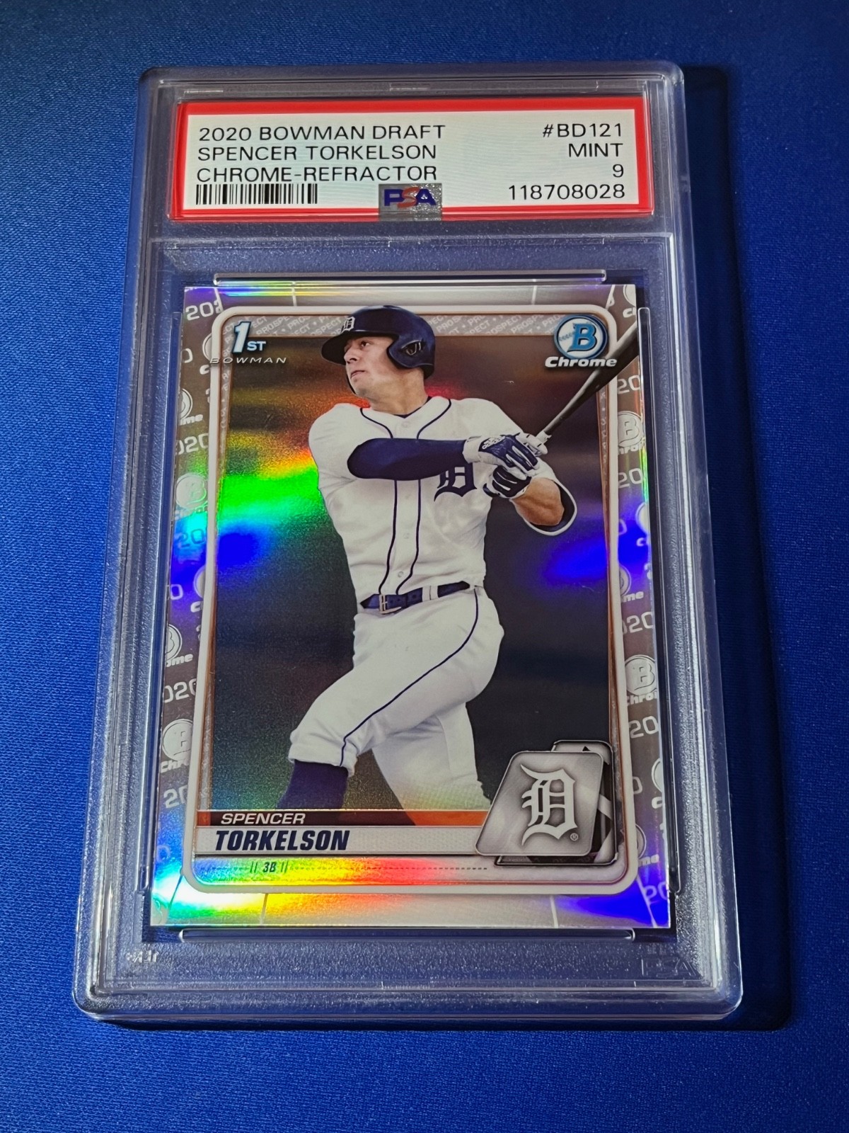2020 Bowman Draft Chrome Spencer Torkelson #BD-121 Refractor PSA 9 MINT
