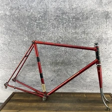 Vintage Motobecane Road Bike Frame 59cm Tall France Lugged Steel 70s 80s 27 123