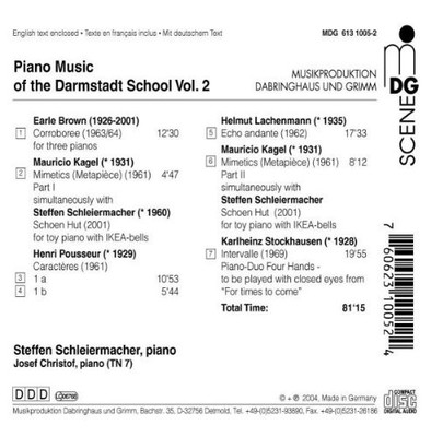 Steffen Schleiermacher Klaviermusik Darmstadt Vol.2 (CD)