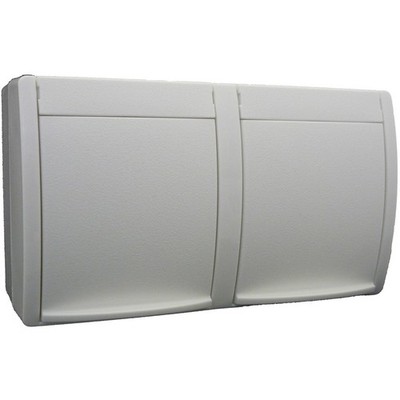 Busch-Jaeger 20/2 EW-54  Feuchtraum-Schalterprogramm  Doppelsteckdose Ocean A...