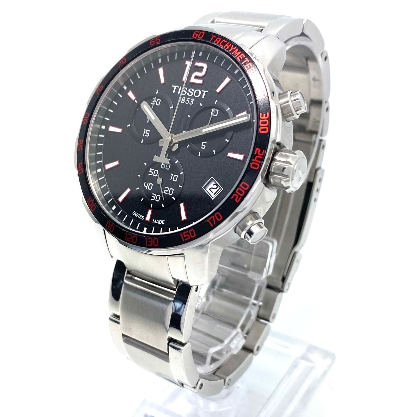 Tissot T-Sport Quickstar Chronograph Quartz Men Black 100m Waterproof image 2