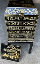 Oriental chinoiserie Table Cabinet