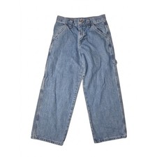 Vintage 90s Wrangler Hero Kids Wide Leg Carpenter Jeans Size 8 Reg