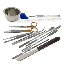 Stainless Steel Tools Kit for Biology Anatomy Science Lab Experiments -12Pcs Set