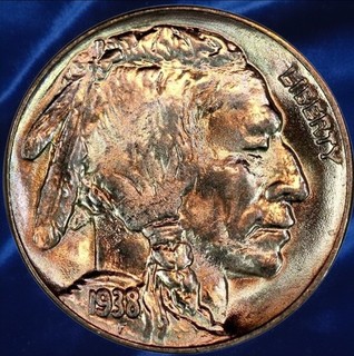 1938 D Buffalo Nickel Coin Gem BU Uncirculated Full Horn Vintage US Mint Grade