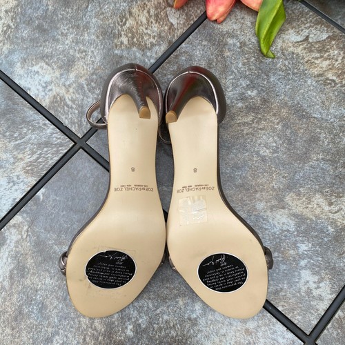 Rachel Zoe Blush Ella Ankle Strap Sandals Bronze Rose Gold Size 8 Minimalist - Picture 9 of 11