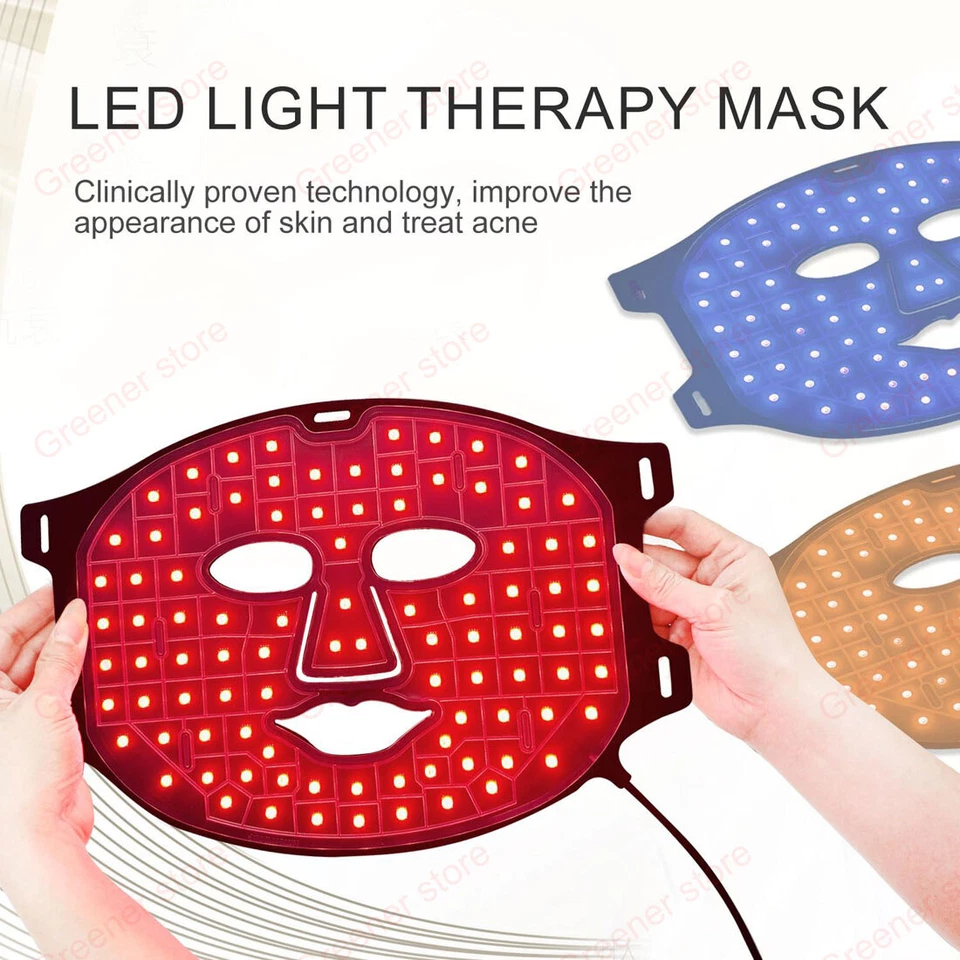 Red Light Therapy For Face 7 Colors Led Face Mask Facial Skin Care Home Travel - Image 2 of 4