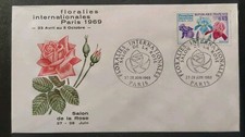 Enveloppe Premier Jour Timbre Floralies N° 1597 Oblitéré Paris 1969