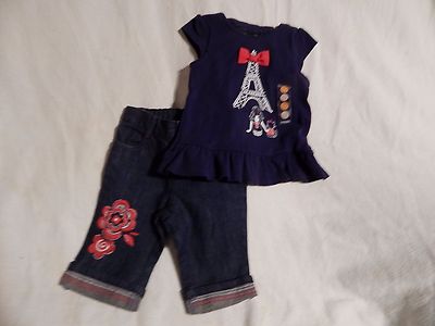 NWT 6-12 GYMBOREE PARISIAN AFTERNOON RV $55 TOP & CAPRIS | eBay