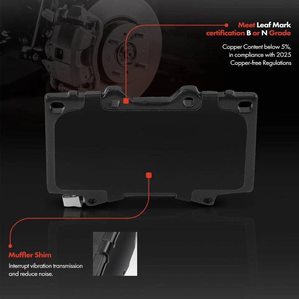 Rotor de freno delantero perforado + pastilla de freno de cerámica para Toyota Land Cruiser Lexus LX470 Foto 4 de 4