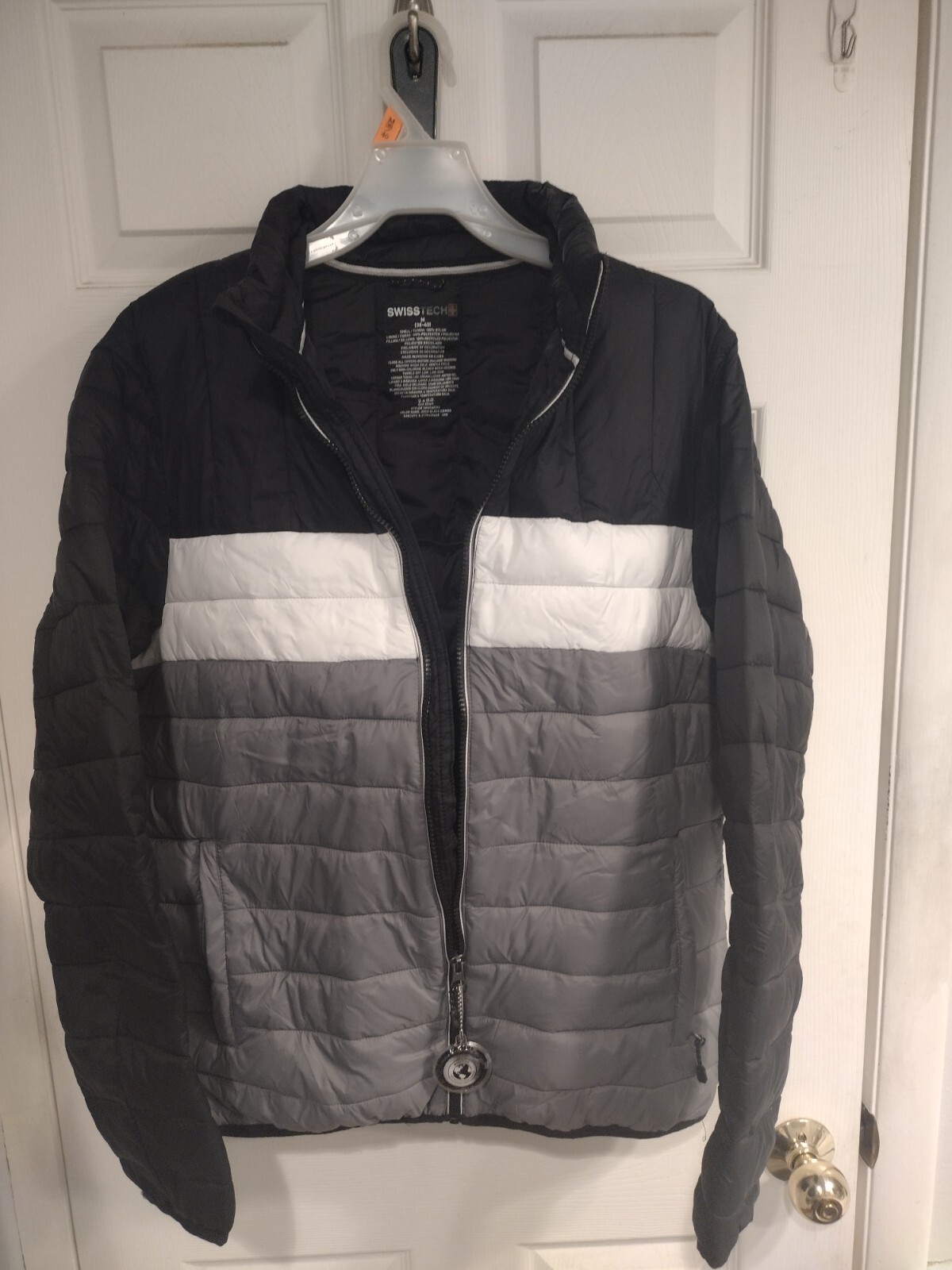 swiss tech puffer jacket