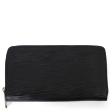 69393 auth LOUIS VUITONN black Epi leather ZIPPY Wallet