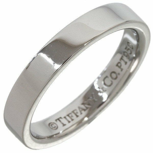 Tiffany Simple Platinum Flat Ring Number 6.5 Pt950 eBay