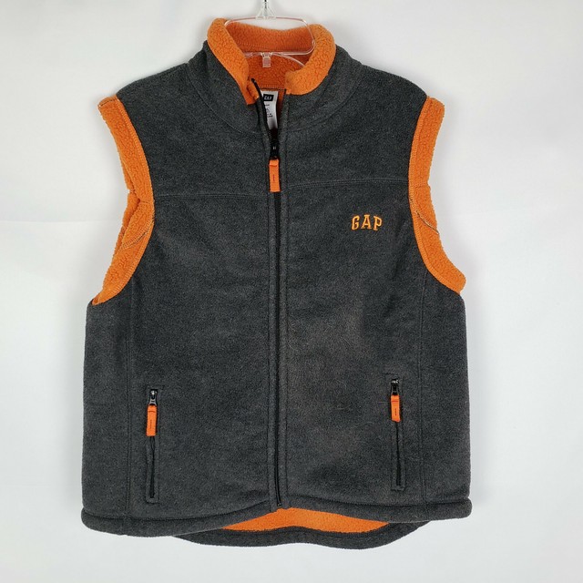 Gap Boys Youth Fleece Vest Gray Orange Size XL (12) AG eBay