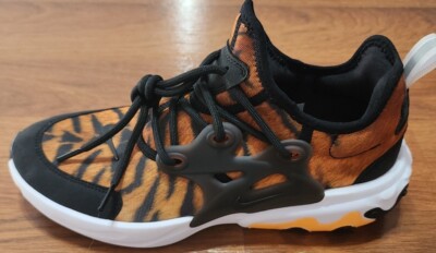 Nike React Presto PrintTiger Stripe Orange CT6623-800 Youth 7Y, Women's 8.5-9
