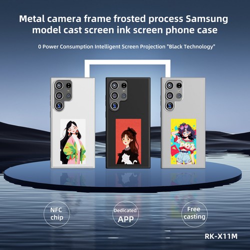 Smart E-Ink Display NFC Handyhülle für Samsung Galaxy S24 Ultra/S23 Ultra - Bild 9 von 25