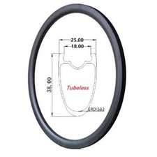 Cerchio carbonio 700C bici da strada clincher tubolare tubeless 24 28 fori anello 