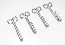 GERMAN WWII REPRO ALUMINUM TUNIC BELT HOOK RAMPS set of 4