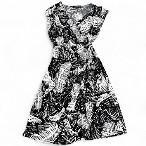JONES NEW YORK Signature Women 1X Dress Black And White Stretchy Office Wear