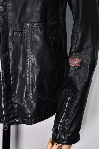 Giacca da uomo G-Star Raw RCO Brando nera in vera pelle taglia XL - Foto 8 di 14