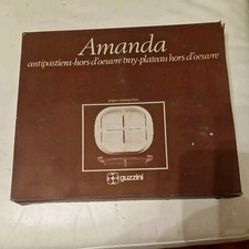 Vintage 1970s Italian Pozzi Guzzini Amanda Lucite Vegetable Dip 4 Tray