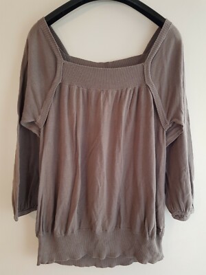Kangol size 14 grey thin jumper, three quarter length sleeve