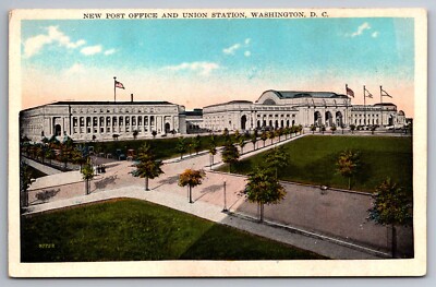 Postcard New Post Office & Union Station Washington D..C.   C 23