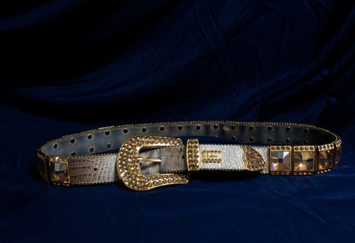 B.B. Simon 9001-C Square Swarovski Crystals Belt S