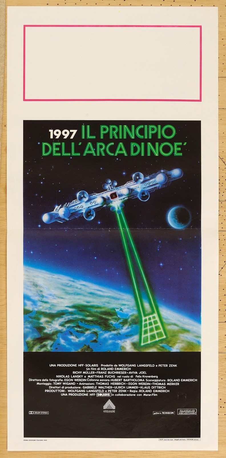 Locandina originale film 1997 - Il principio dell'arca di Noè (1984) - Regia di Roland Emmerich