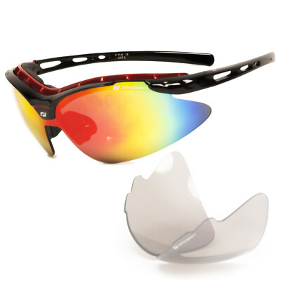 Daisan Radbrille Fahrradbrille Sportbrille mit Wechselscheibe Radbrille