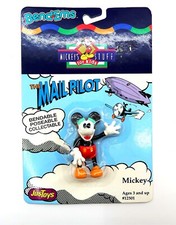 New Bend-Ems THE MAIL PILOT Mickey Mouse Figurine Mickey's Stuff No 12501 MOC