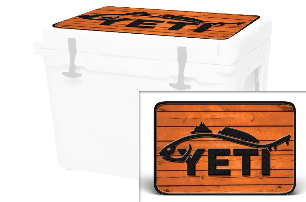 SALE Cooler Vinyl Wrap Sticker, fits YETI Tundra 35 LID, Redfish Wood