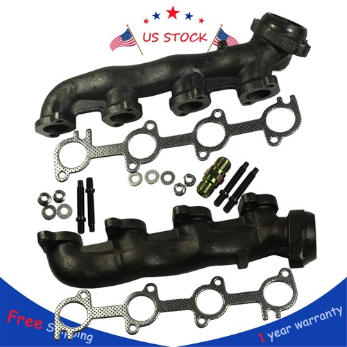 Exhaust Manifolds Set of 2PCS Driver & Passenger Side For Ford F250