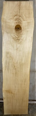 Live edge Hard Maple Wood slab kiln dried and planed  1.5 x12-15.5 x64 