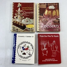 Lot of 4 Community / Organizations Cookbooks See Description for Details