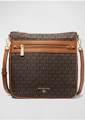 Kors Jet Satchel Bedford Travel Medium Logo Stripe Crossbody Bag