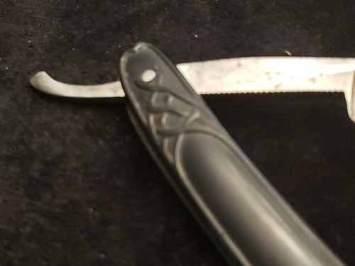 Dixie Mfg Co Union City GA Straight Razor Art Nouveau Tree Design On Scales - Picture 8 of 10