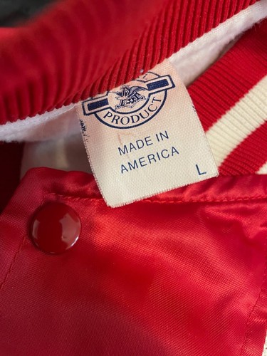 Vintage Bud Man Budweiser Satin Jacket size large Bud Bowl beer promo 80s bomber - Picture 6 of 12